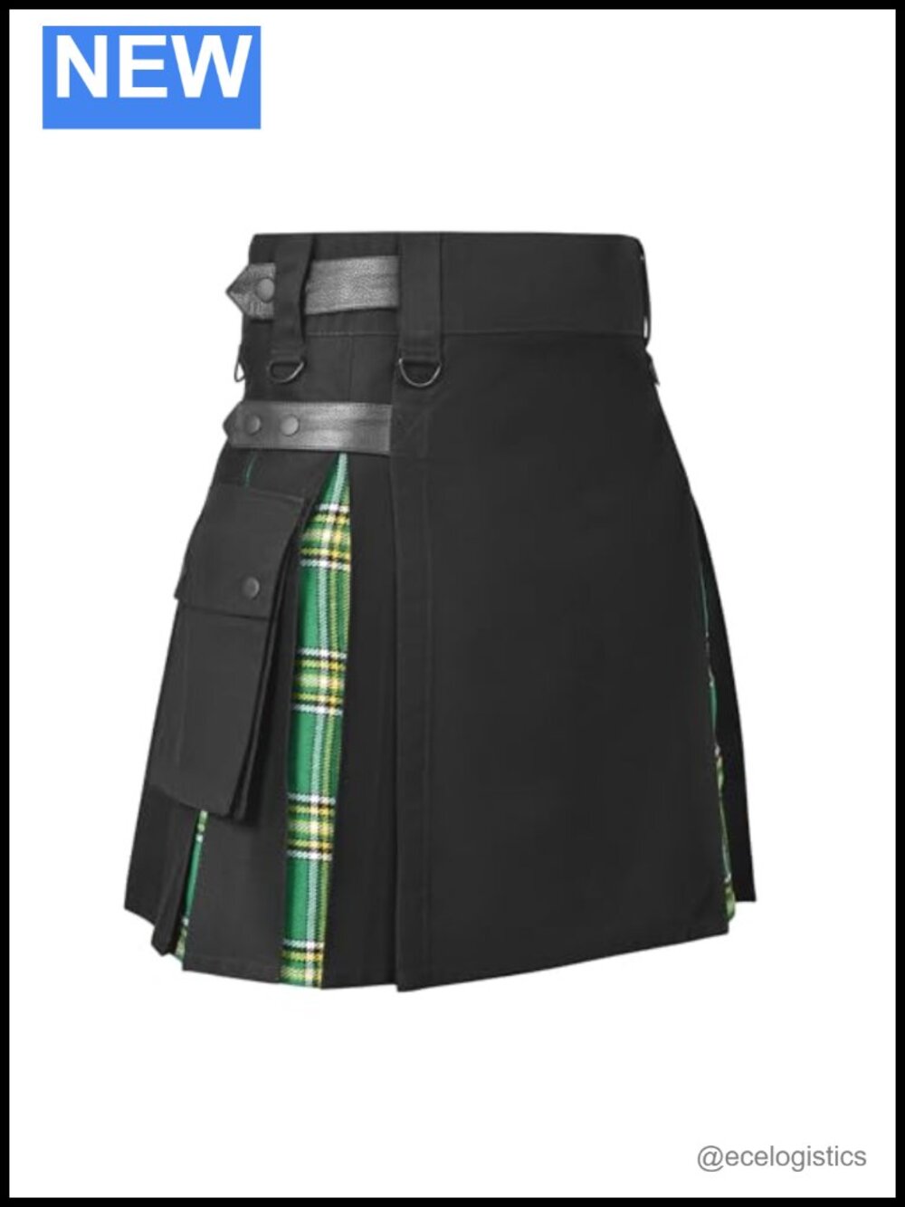 Women's Tartan Kilt Skirt - Pleated Acrylic Skirt Adjustable Buckle